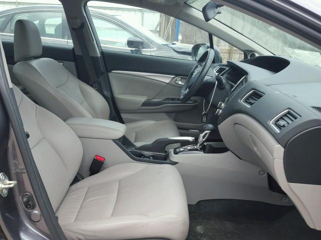 19XFB2F96FE007105 - 2015 HONDA CIVIC EXL GRAY photo 5