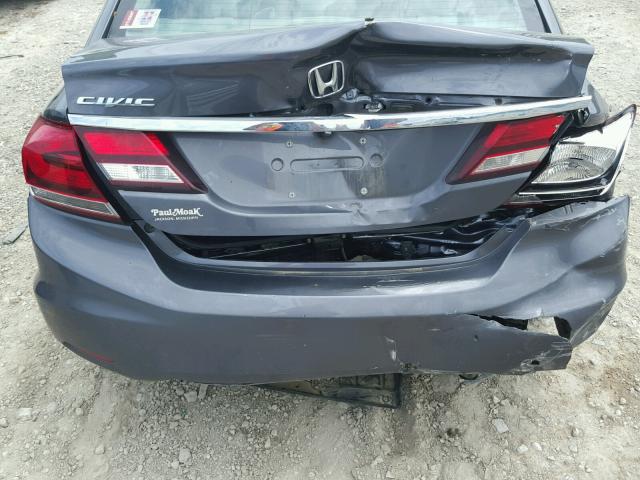 19XFB2F96FE007105 - 2015 HONDA CIVIC EXL GRAY photo 9
