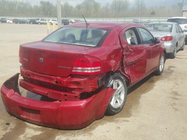 1B3CC1FB7AN175418 - 2010 DODGE AVENGER EX RED photo 4