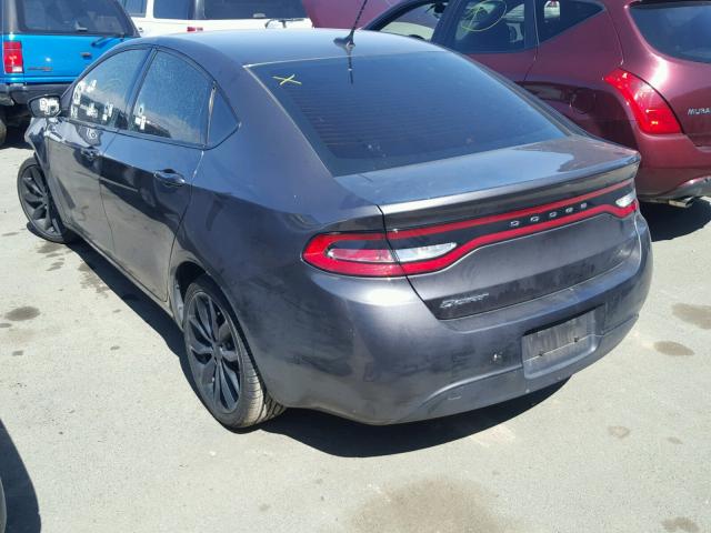 1C3CDFFA3GD796593 - 2016 DODGE DART SXT S GRAY photo 3