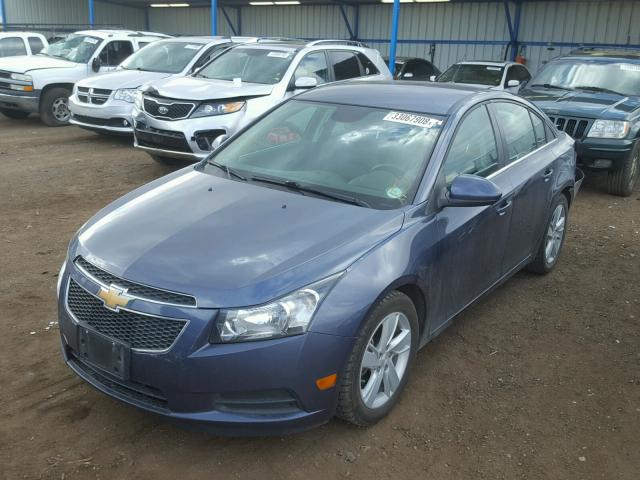 1G1P75SZXE7278060 - 2014 CHEVROLET CRUZE BLUE photo 2