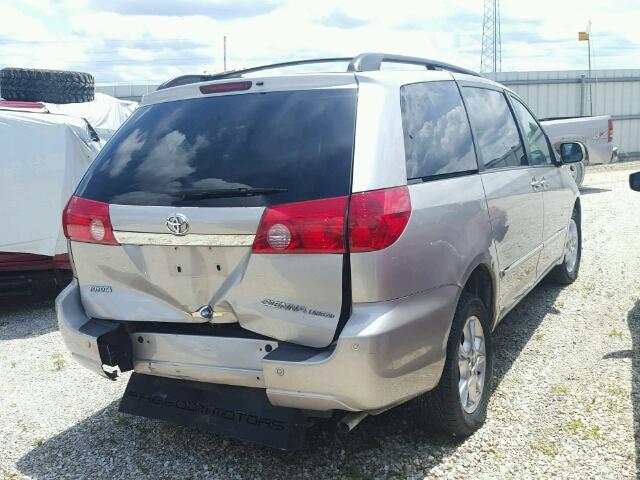 5TDZA22C66S551840 - 2006 TOYOTA SIENNA XLE SILVER photo 4