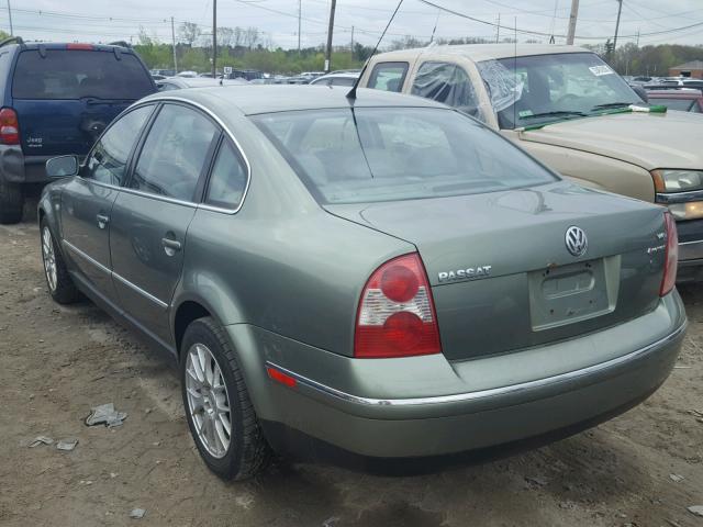 WVWTH63B73P298919 - 2003 VOLKSWAGEN PASSAT GLX 绿色 照片 3