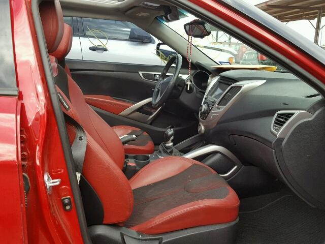 KMHTC6AD5CU068795 - 2012 HYUNDAI VELOSTER B RED photo 5