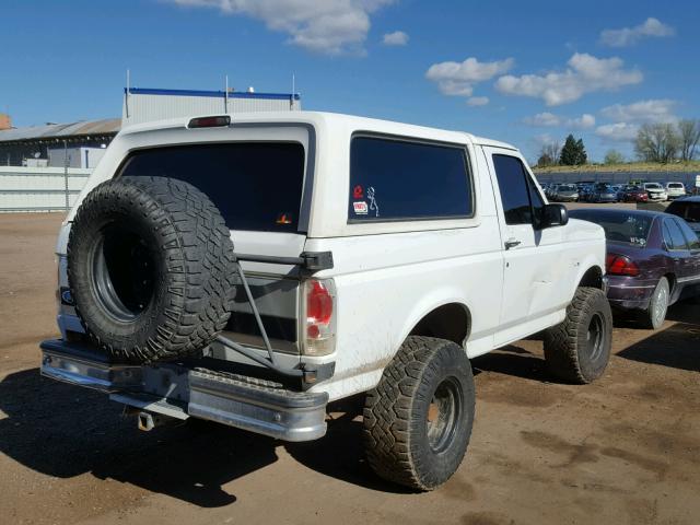 1FMEU15H3PLB14030 - 1993 FORD BRONCO U10 WHITE photo 4