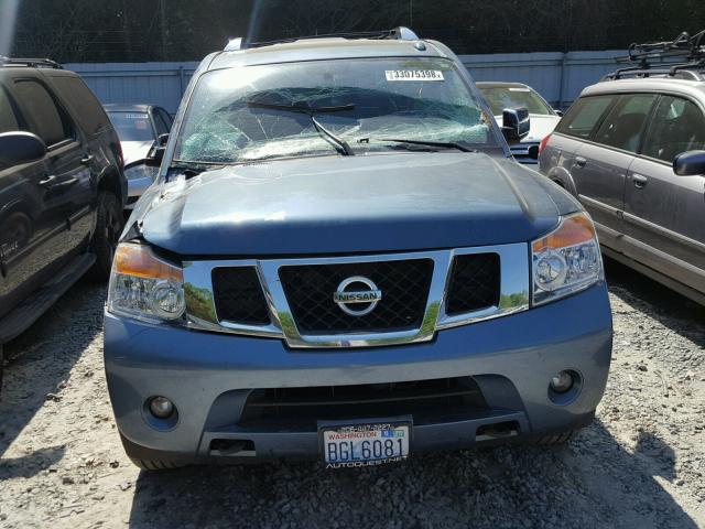 5N1AA0NC7BN612525 - 2011 NISSAN ARMADA SV BLUE photo 9