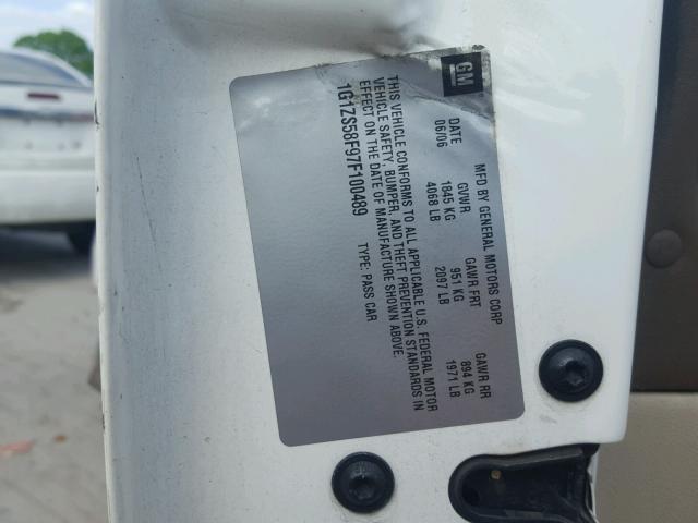 1G1ZS58F97F100489 - 2007 CHEVROLET MALIBU LS 白色 照片 10