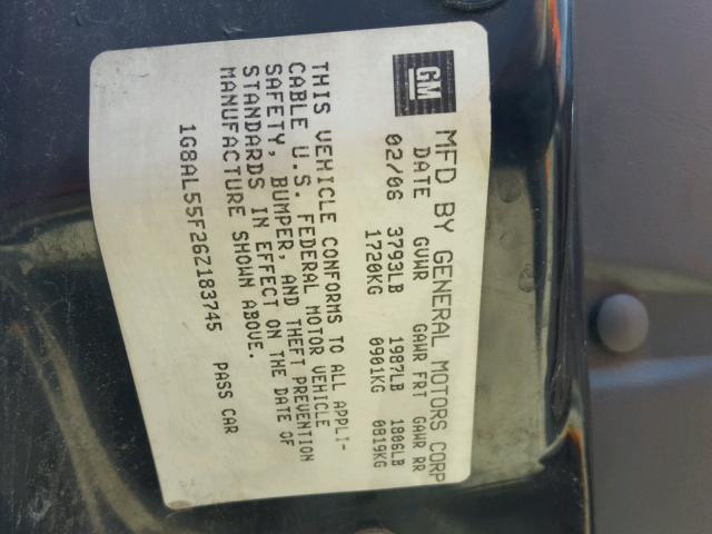 1G8AL55F26Z183745 - 2006 SATURN ION LEVEL RED photo 10