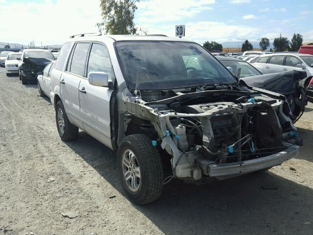 2HKYF18545H572450 - 2005 HONDA PILOT EXL SILVER photo 1