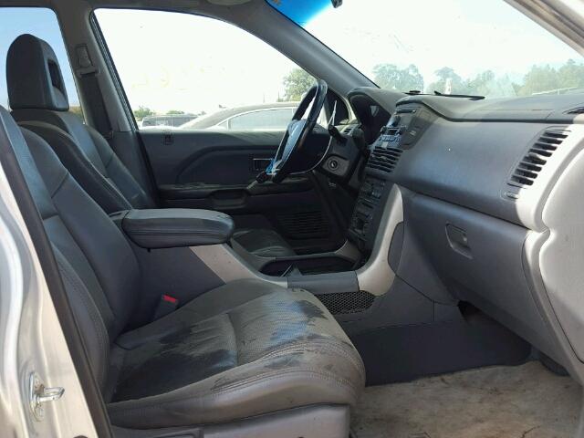 2HKYF18545H572450 - 2005 HONDA PILOT EXL SILVER photo 5