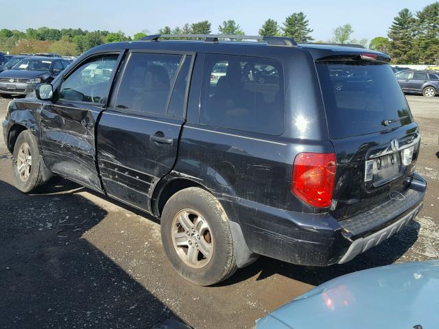 5FNYF18625B048379 - 2005 HONDA PILOT EXL BLACK photo 3