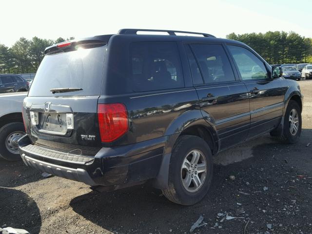 5FNYF18625B048379 - 2005 HONDA PILOT EXL BLACK photo 4