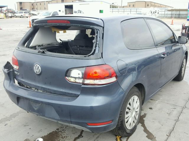 WVWAA7AJ7BW139897 - 2011 VOLKSWAGEN GOLF TEAL photo 4