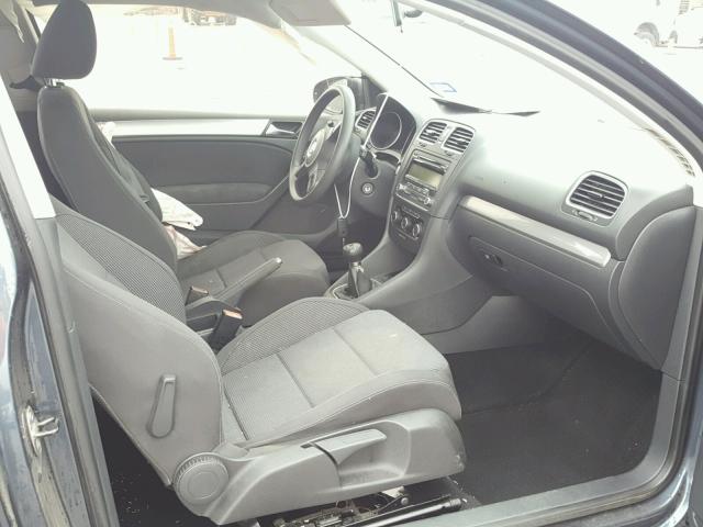 WVWAA7AJ7BW139897 - 2011 VOLKSWAGEN GOLF TEAL photo 5