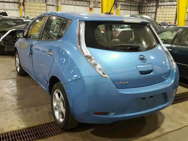 1N4AZ0CP7DC408735 - 2013 NISSAN LEAF S BLUE photo 3