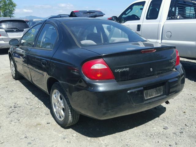 1B3ES56C83D166084 - 2003 DODGE NEON SXT BLACK photo 3