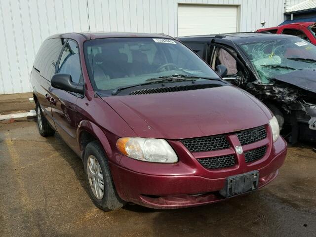 1B4GP44392B626785 - 2002 DODGE CARAVAN BURGUNDY photo 1