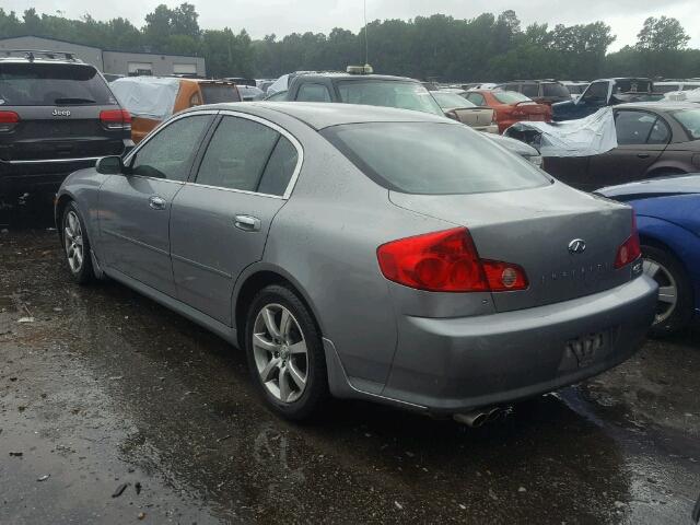 JNKCV51EX6M503587 - 2006 INFINITI G35 GRAY photo 3