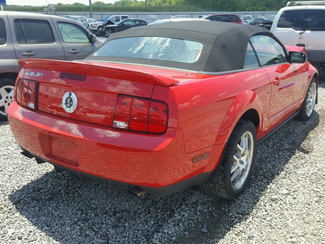 1ZVHT89S185190867 - 2008 FORD MUSTANG SH RED photo 4