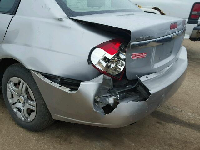 1G1ZS58F87F156150 - 2007 CHEVROLET MALIBU LS ვერცხლისფერი ფოტო 9