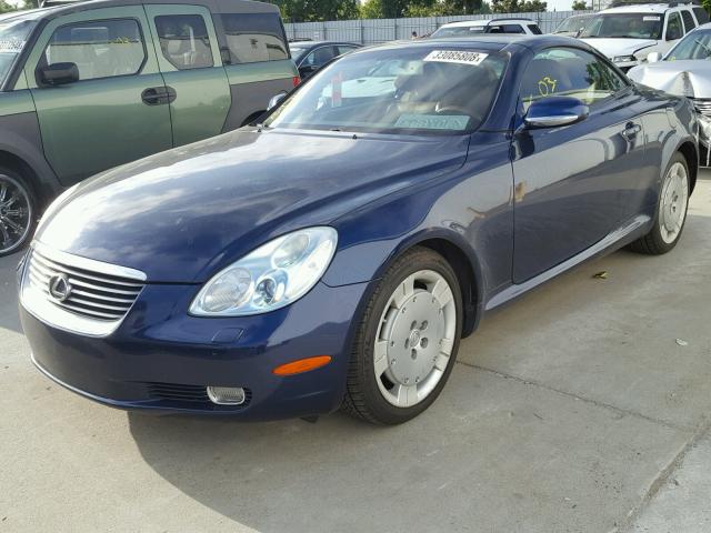 JTHFN48YX30041056 - 2003 LEXUS SC 430 BLUE photo 2