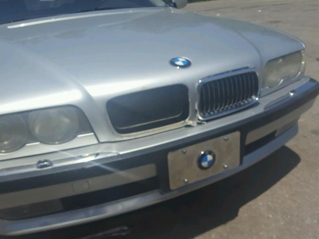 WBAGG83491DN87278 - 2001 BMW 740 I AUTO SILVER photo 9