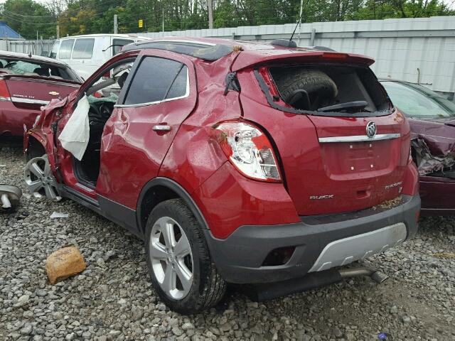 KL4CJASB5FB165743 - 2015 BUICK ENCORE MAROON photo 3