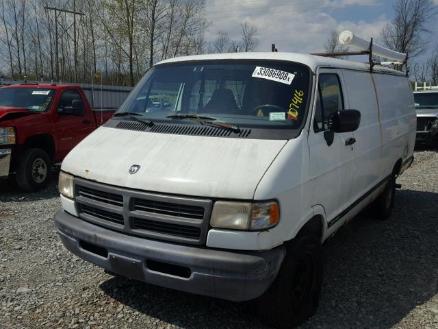 2B7KB31Z2VK591424 - 1997 DODGE RAM VAN B3 WHITE photo 2