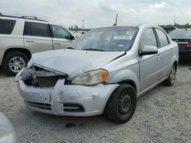 KL1TD56E69B636948 - 2009 CHEVROLET AVEO LS SILVER photo 2