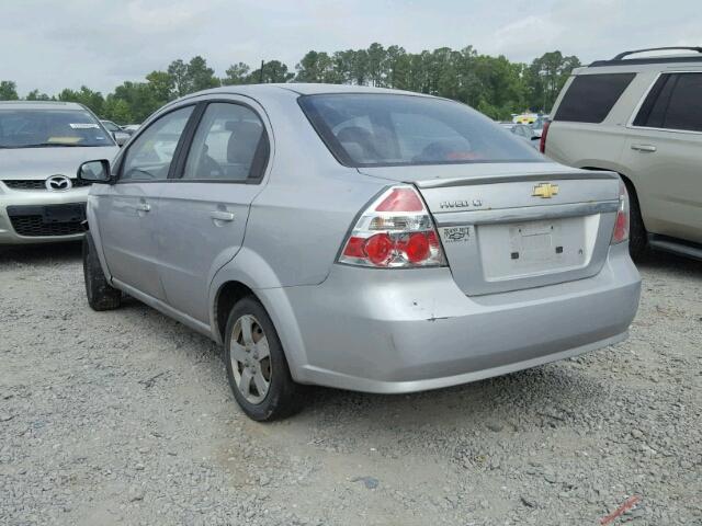 KL1TD56E69B636948 - 2009 CHEVROLET AVEO LS SILVER photo 3