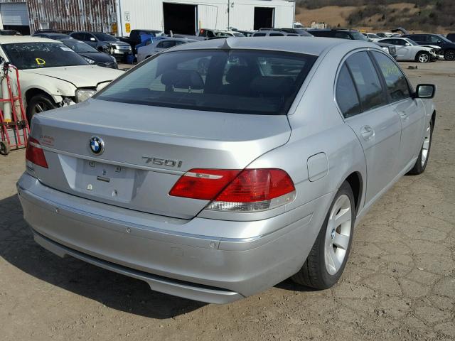 WBAHL83596DT04653 - 2006 BMW 750 I SILVER photo 4