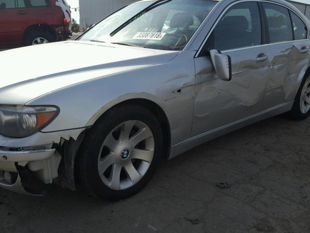 WBAHL83596DT04653 - 2006 BMW 750 I SILVER photo 9