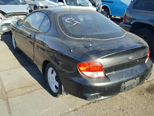 KMHJG25F51U244063 - 2001 HYUNDAI TIBURON BLACK photo 3