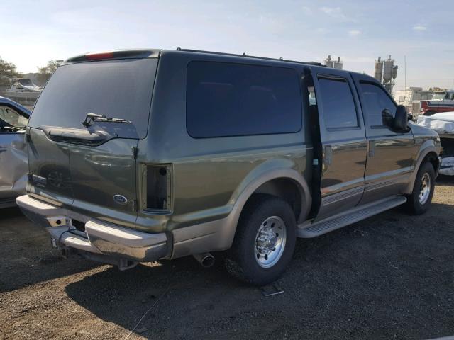 1FMNU42S01EC27639 - 2001 FORD EXCURSION GREEN photo 4