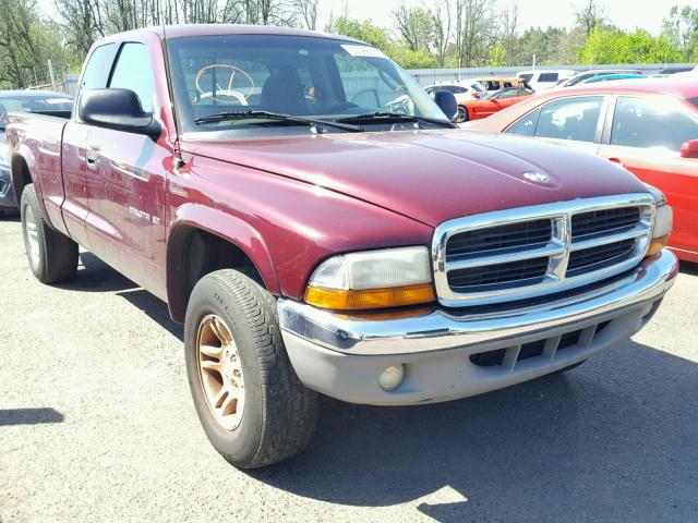 1B7GG22N81S221656 - 2001 DODGE DAKOTA MAROON photo 1