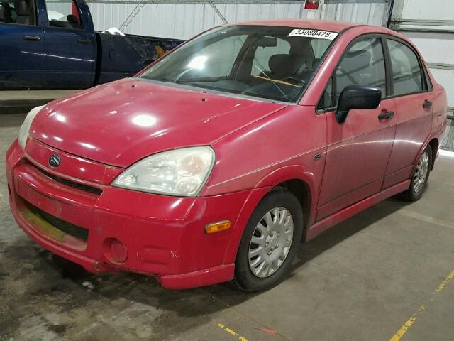 JS2RA41S535157838 - 2003 SUZUKI AERIO S RED photo 2