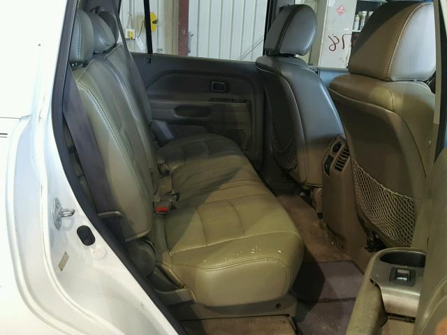 5FNYF28196B033342 - 2006 HONDA PILOT LX WHITE photo 6