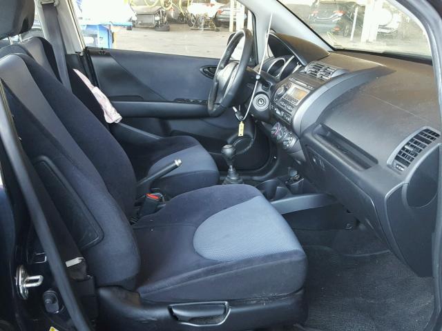 JHMGD37657S005738 - 2007 HONDA FIT S BLACK photo 5