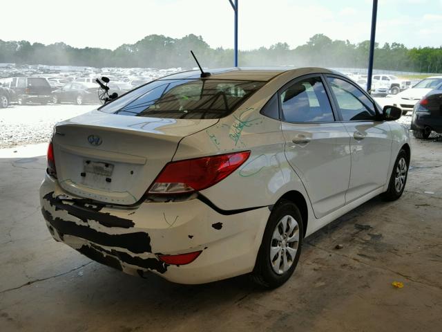 KMHCT4AEXGU063837 - 2016 HYUNDAI ACCENT SE WHITE photo 4