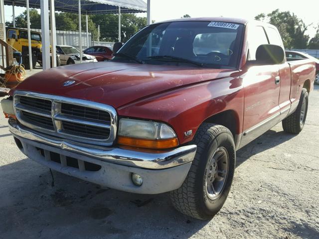 1B7GL22X5YS793016 - 2000 DODGE DAKOTA RED photo 2