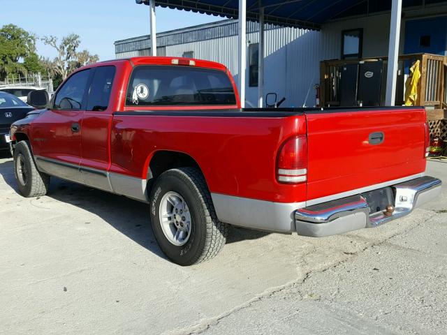 1B7GL22X5YS793016 - 2000 DODGE DAKOTA RED photo 3