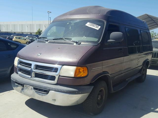 2B6HB11Y7YK139791 - 2000 DODGE RAM VAN B1 BROWN photo 2