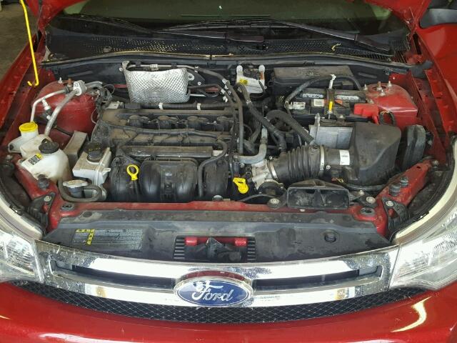 1FAHP3FN3AW253367 - 2010 FORD FOCUS SE RED photo 7