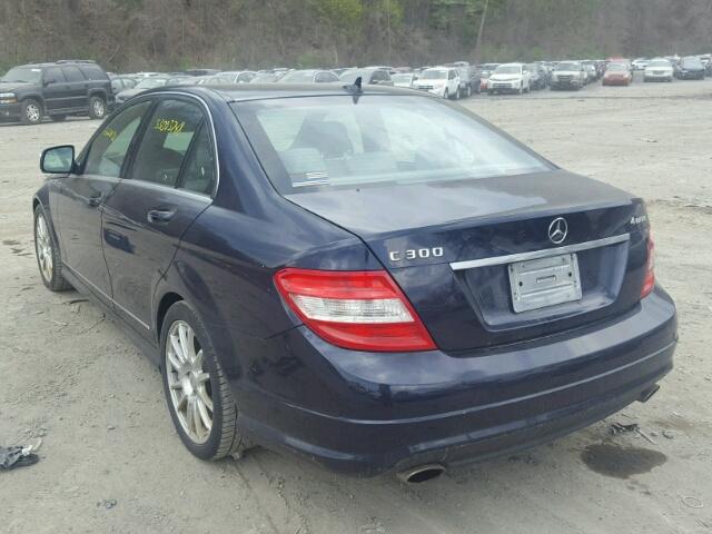 WDDGF81X58F086976 - 2008 MERCEDES-BENZ C 300 4MAT BLUE photo 3