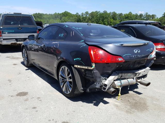 JNKCV64E39M604430 - 2009 INFINITI G37 BASE GRAY photo 3