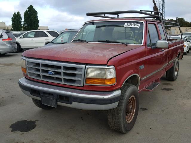 1FTHX26G1TEB59485 - 1996 FORD F250 RED photo 2