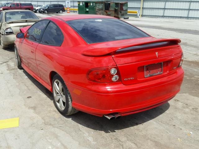 6G2VX12G74L185239 - 2004 PONTIAC GTO RED photo 3