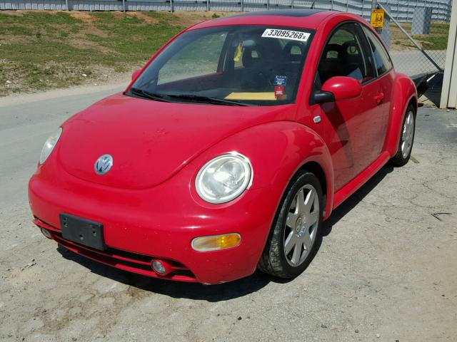 3VWDD21C32M423534 - 2002 VOLKSWAGEN NEW BEETLE RED photo 2