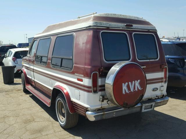 1FDEE14N6KHC12694 - 1989 FORD ECONOLINE TWO TONE photo 3