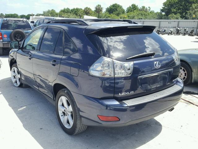 2T2HK31U47C025110 - 2007 LEXUS RX 350 BLUE photo 3